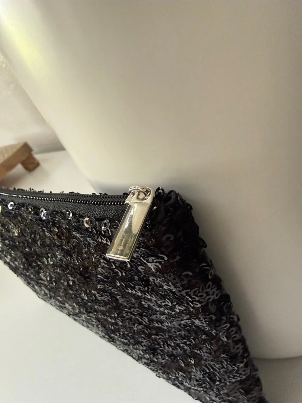 Black Sequin Cosmetic Bag “Your Best Friend”